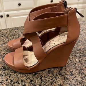 Brown Jessica Simpson wedges, 6
